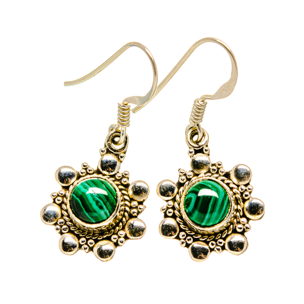 Malachite Earrings handcrafted by Anasilvercos - EARR412341