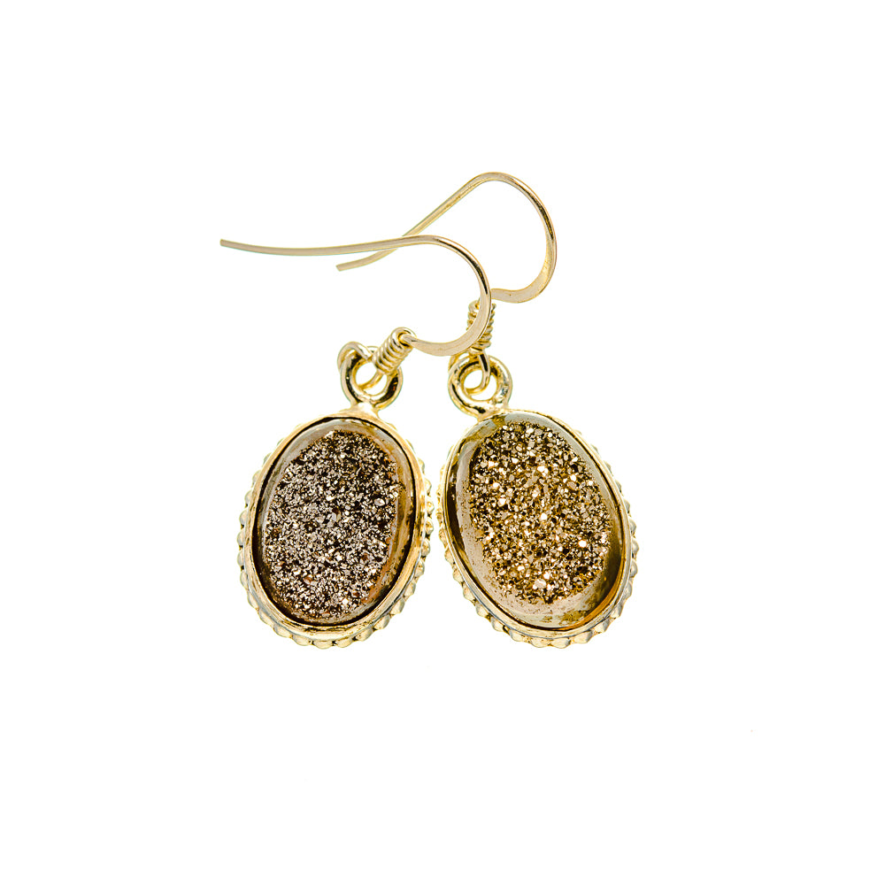 Metallic Druzy Earrings handcrafted by Anasilvercos - EARR412516