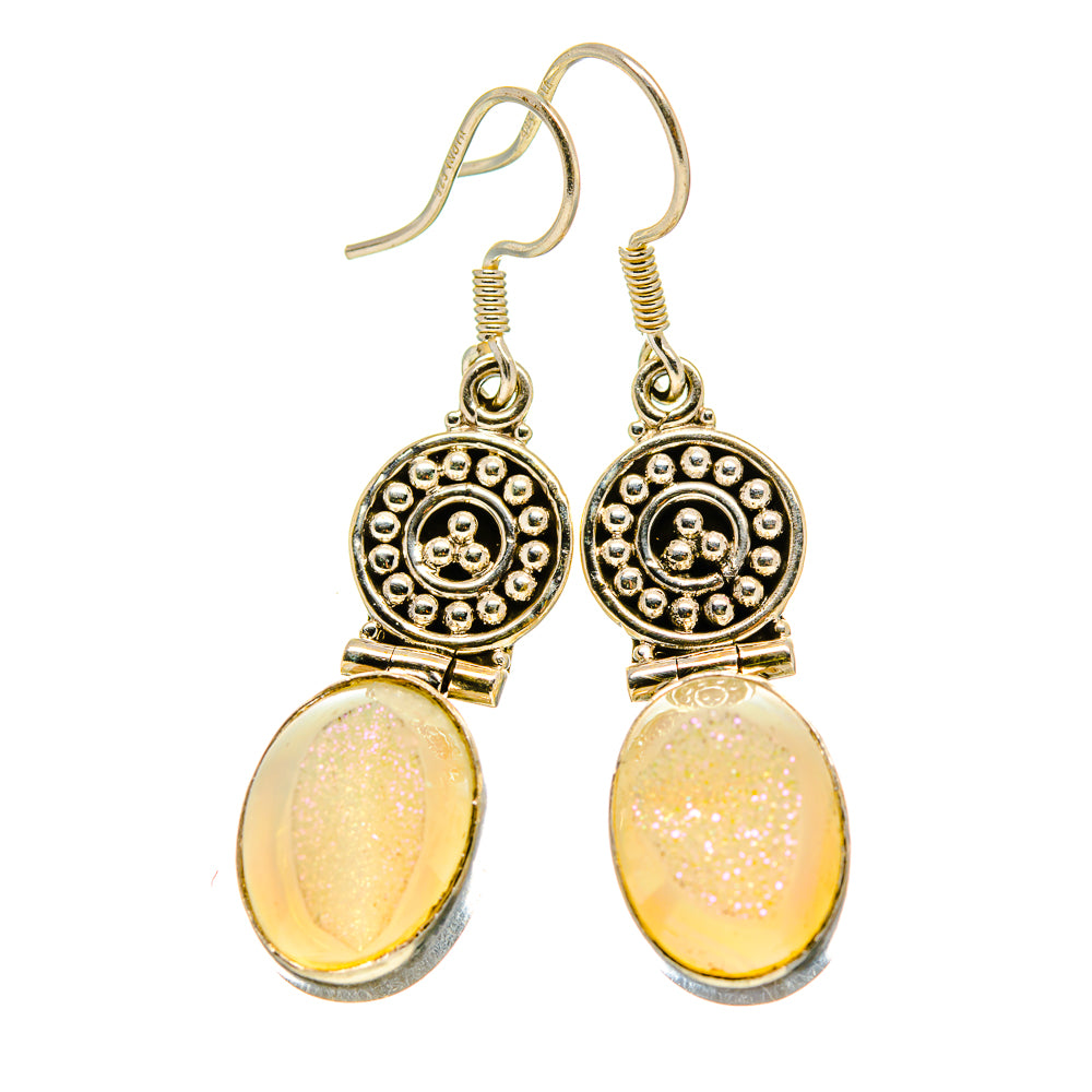 Angel Aura Druzy Earrings handcrafted by Anasilvercos - EARR412571