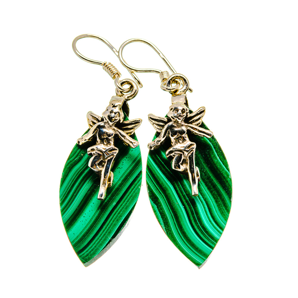 Malachite Earrings handcrafted by Anasilvercos - EARR412596