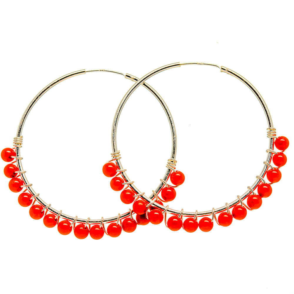 Red Onyx Earrings handcrafted by Anasilvercos - EARR412603