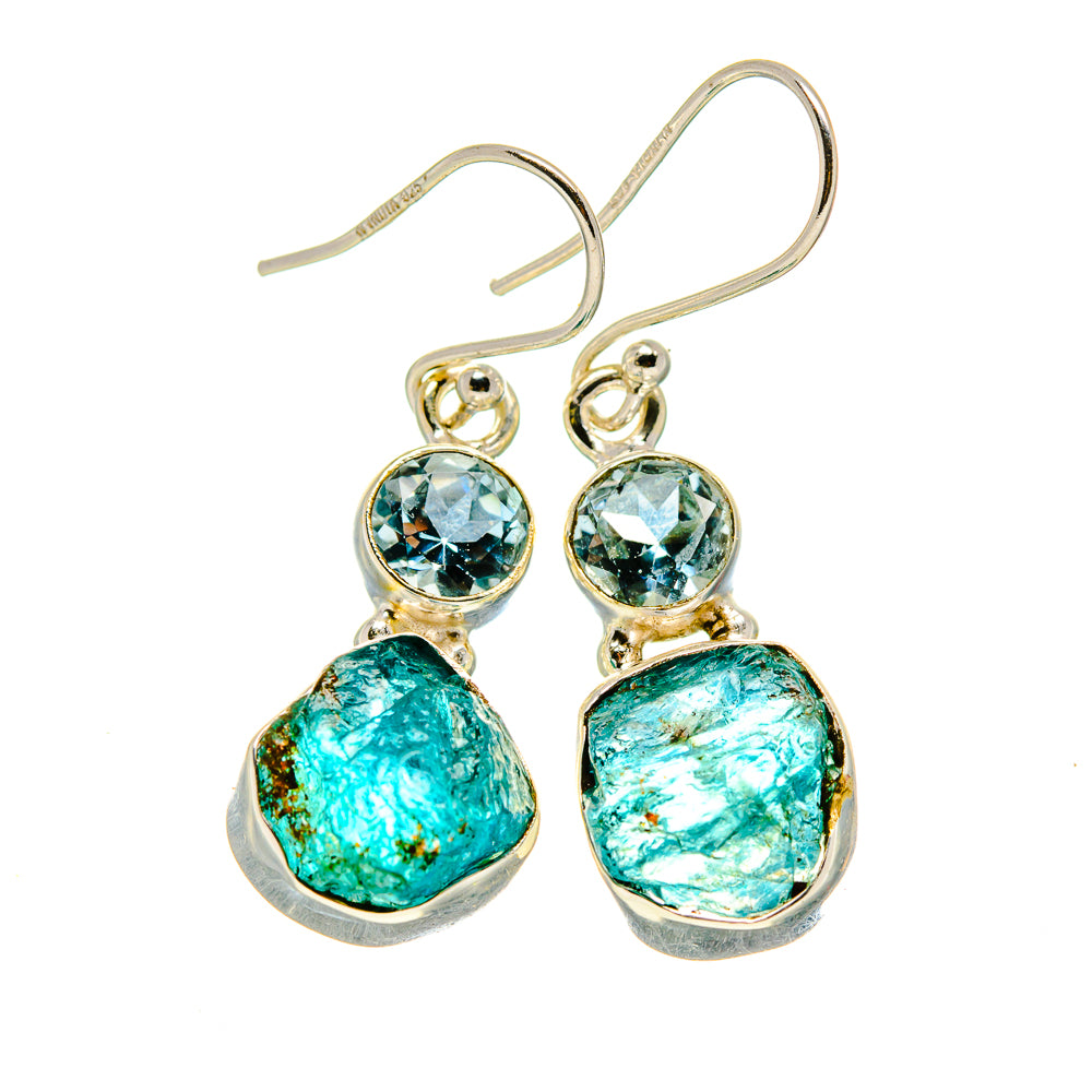 Blue Fluorite Earrings handcrafted by Anasilvercos - EARR412642