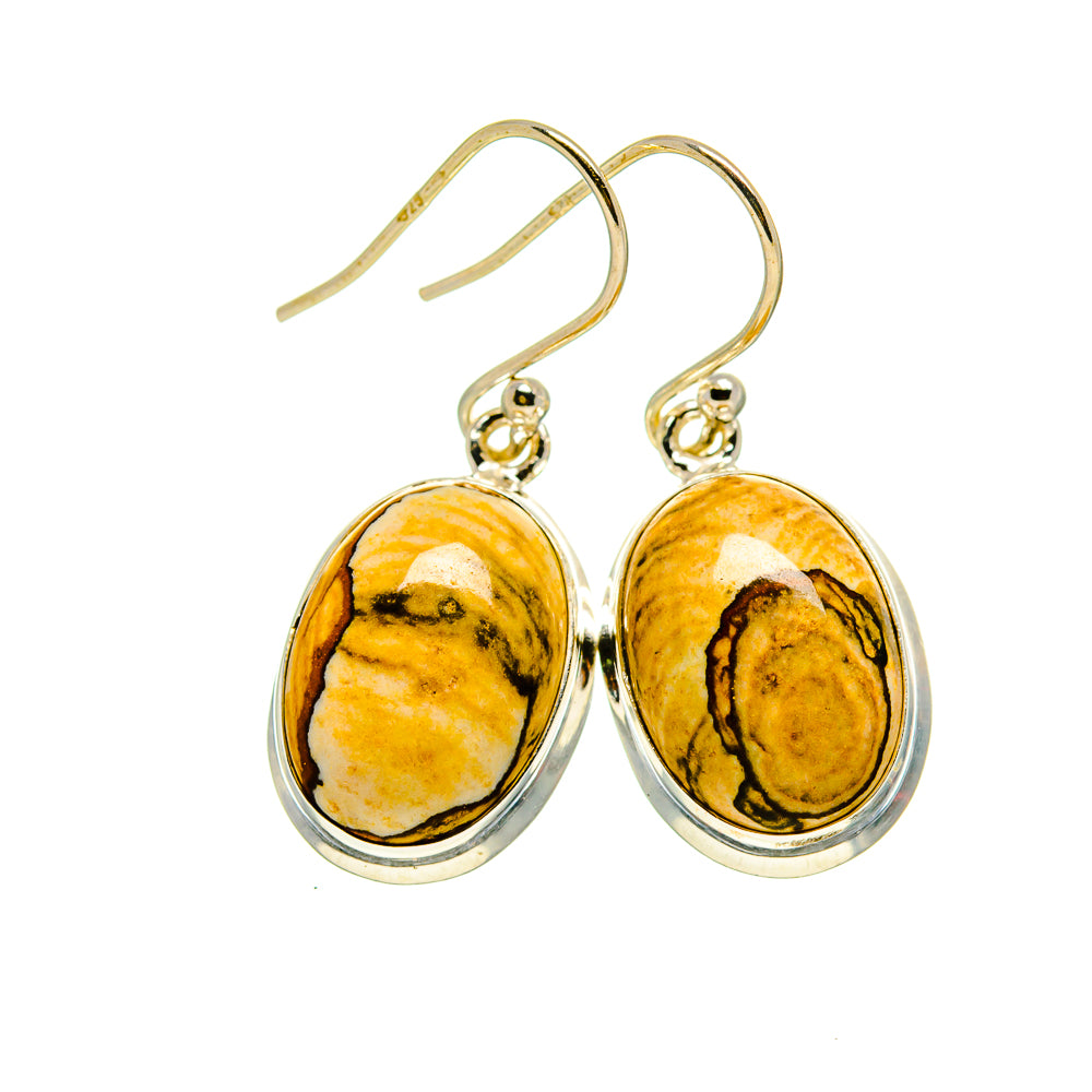 Picture Jasper Earrings handcrafted by Anasilvercos - EARR412657