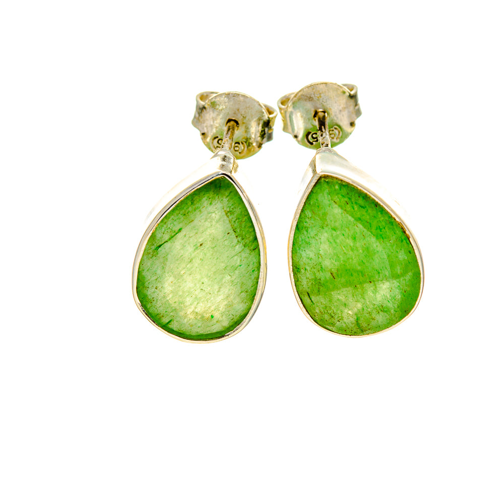 Green Aventurine Earrings handcrafted by Anasilvercos - EARR412707
