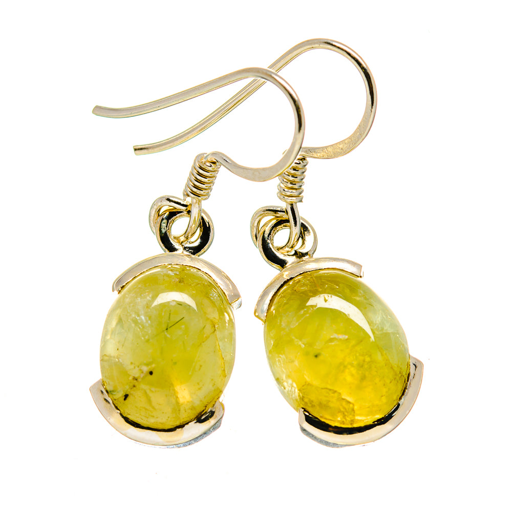 Prehnite Earrings handcrafted by Anasilvercos - EARR412725