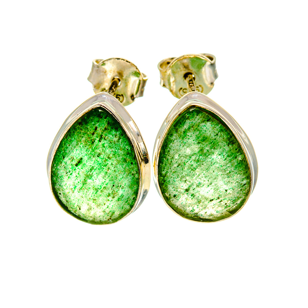 Green Aventurine Earrings handcrafted by Anasilvercos - EARR412763