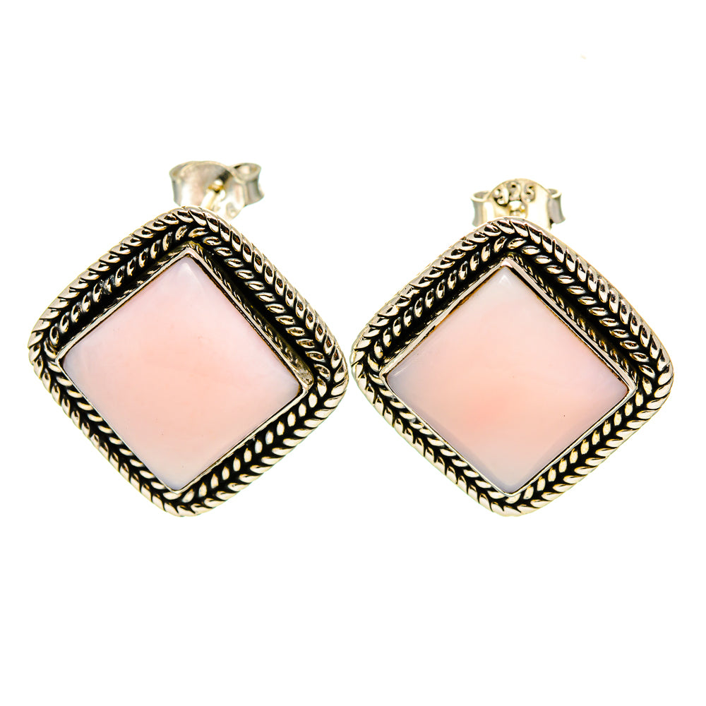 Pink Opal Earrings handcrafted by Anasilvercos - EARR412764