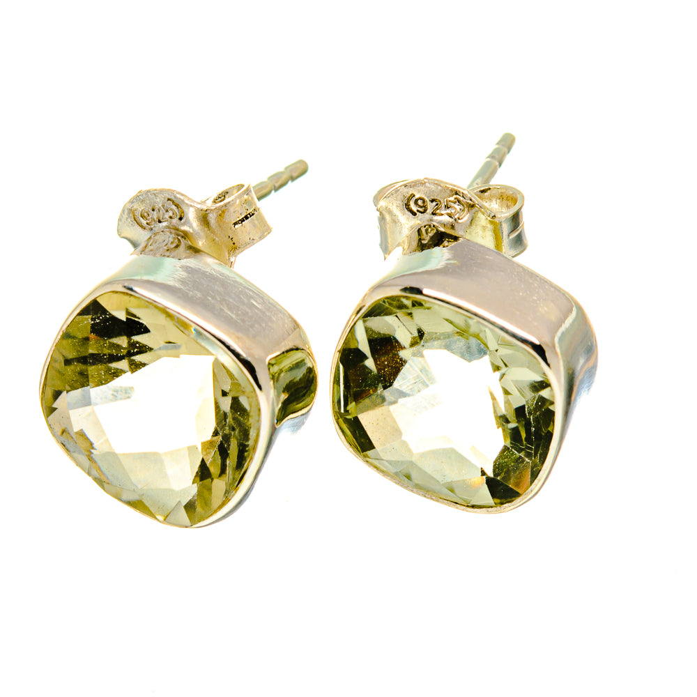Green Amethyst Earrings handcrafted by Anasilvercos - EARR412784