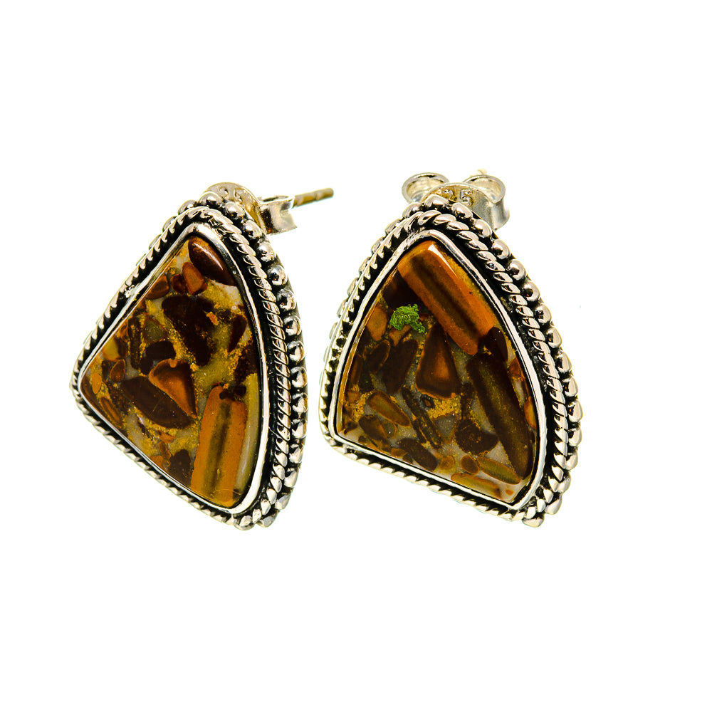 Chert Breccia Earrings handcrafted by Anasilvercos - EARR412785