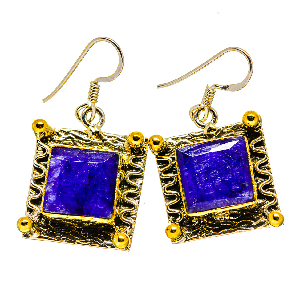 Blue Sillimanite Earrings handcrafted by Anasilvercos - EARR412794