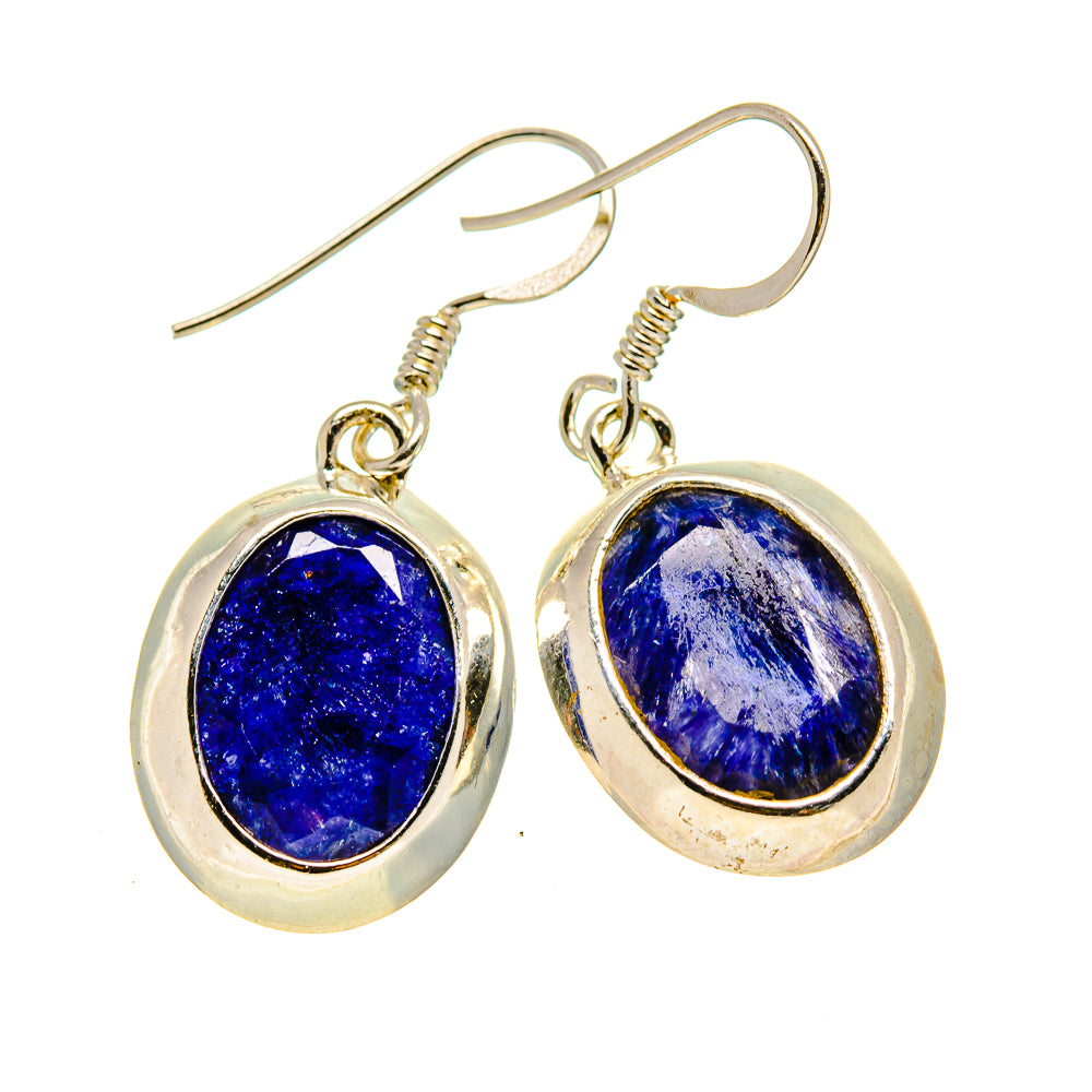 Blue Sillimanite Earrings handcrafted by Anasilvercos - EARR412799