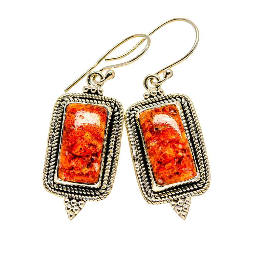 Sponge Coral Earrings handcrafted by Anasilvercos - EARR412824