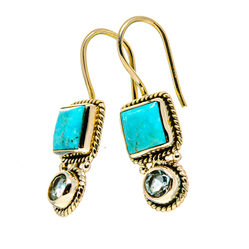 Arizona Turquoise Earrings handcrafted by Anasilvercos - EARR412830