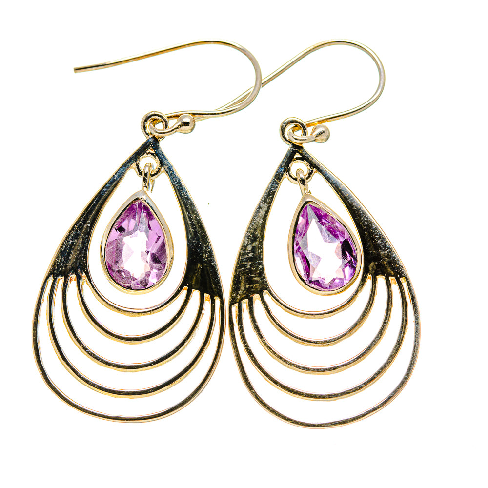 Amethyst Earrings handcrafted by Anasilvercos - EARR412848