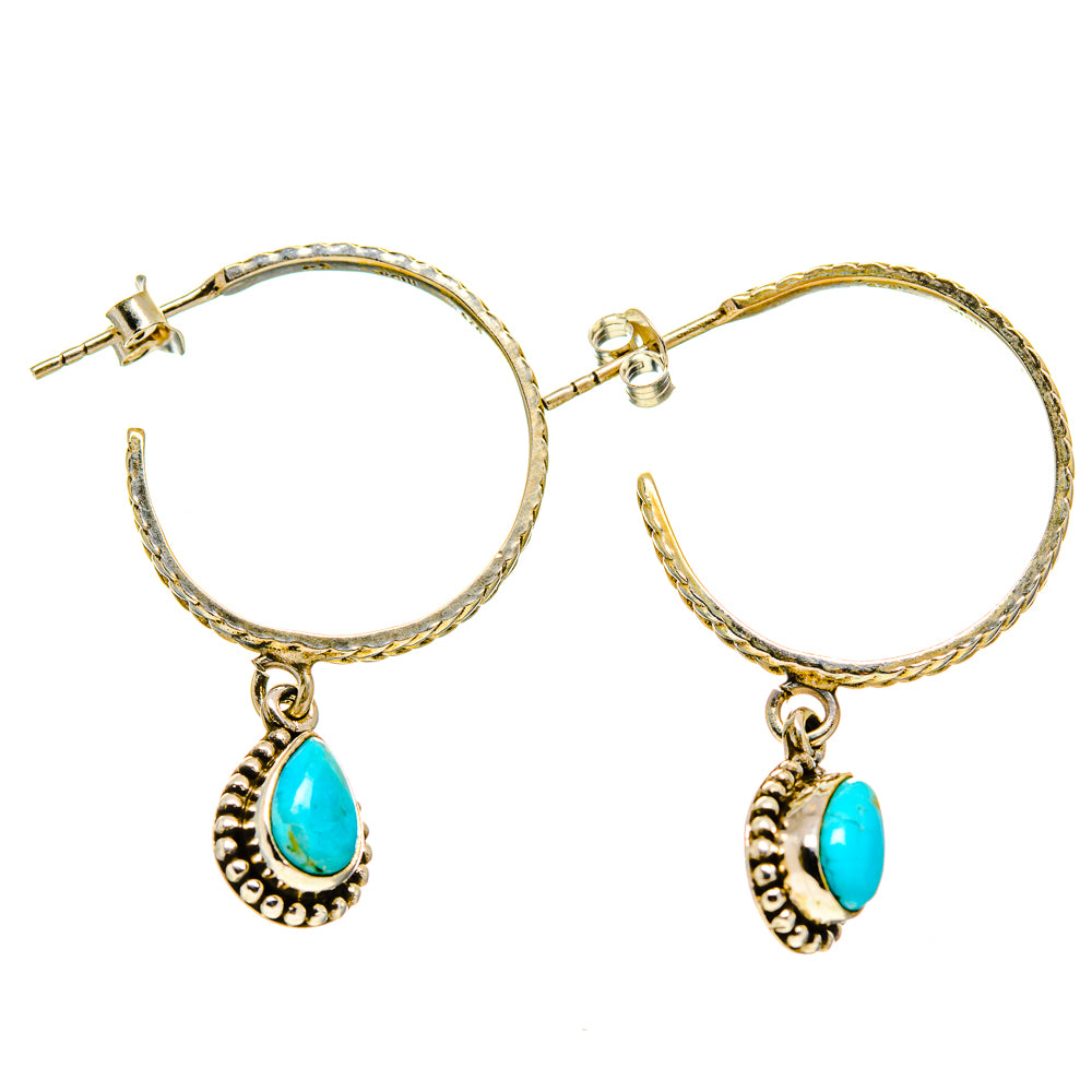 Arizona Turquoise Earrings handcrafted by Anasilvercos - EARR412862