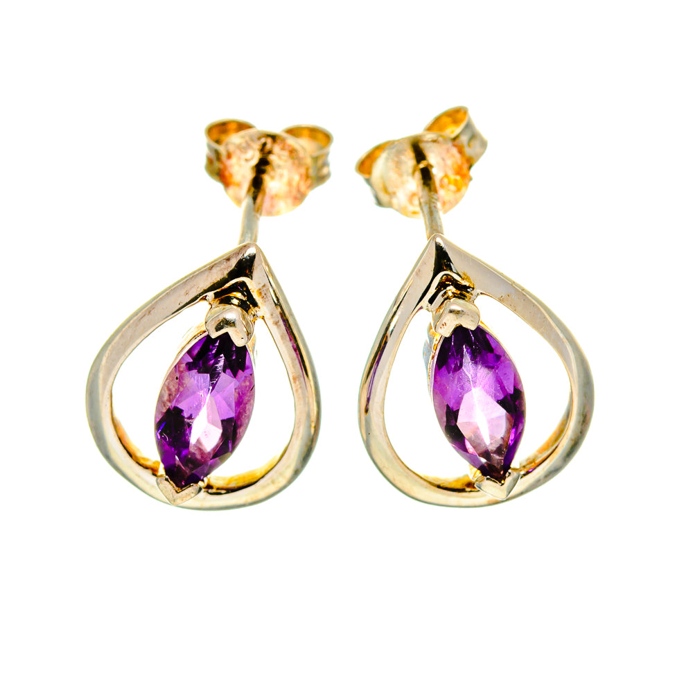 Amethyst Earrings handcrafted by Anasilvercos - EARR412867