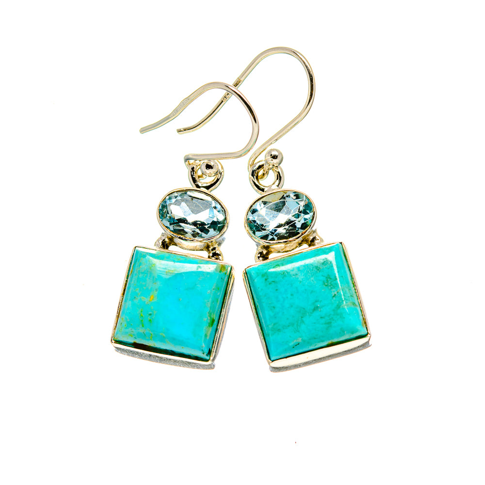 Arizona Turquoise Earrings handcrafted by Anasilvercos - EARR412879