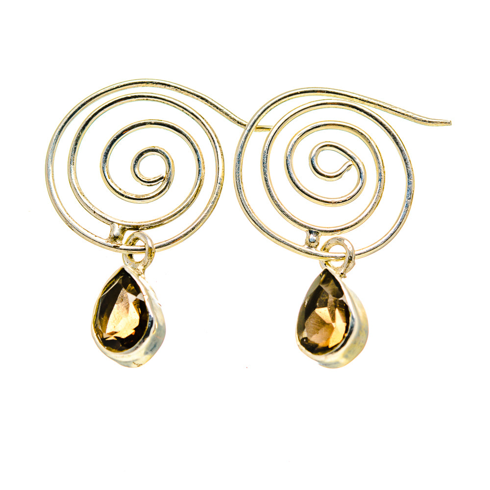 Smoky Quartz Earrings handcrafted by Anasilvercos - EARR412888