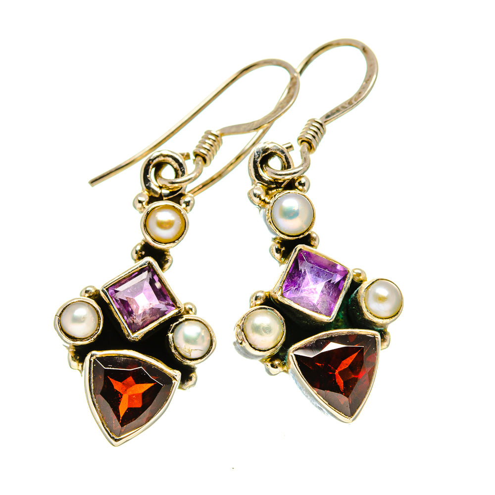Garnet Earrings handcrafted by Anasilvercos - EARR412898