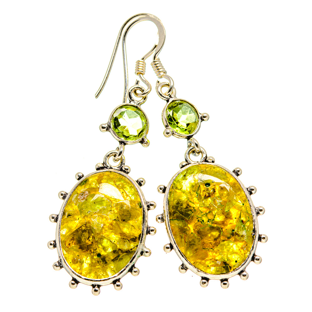 Green Tourmaline Earrings handcrafted by Anasilvercos - EARR412902