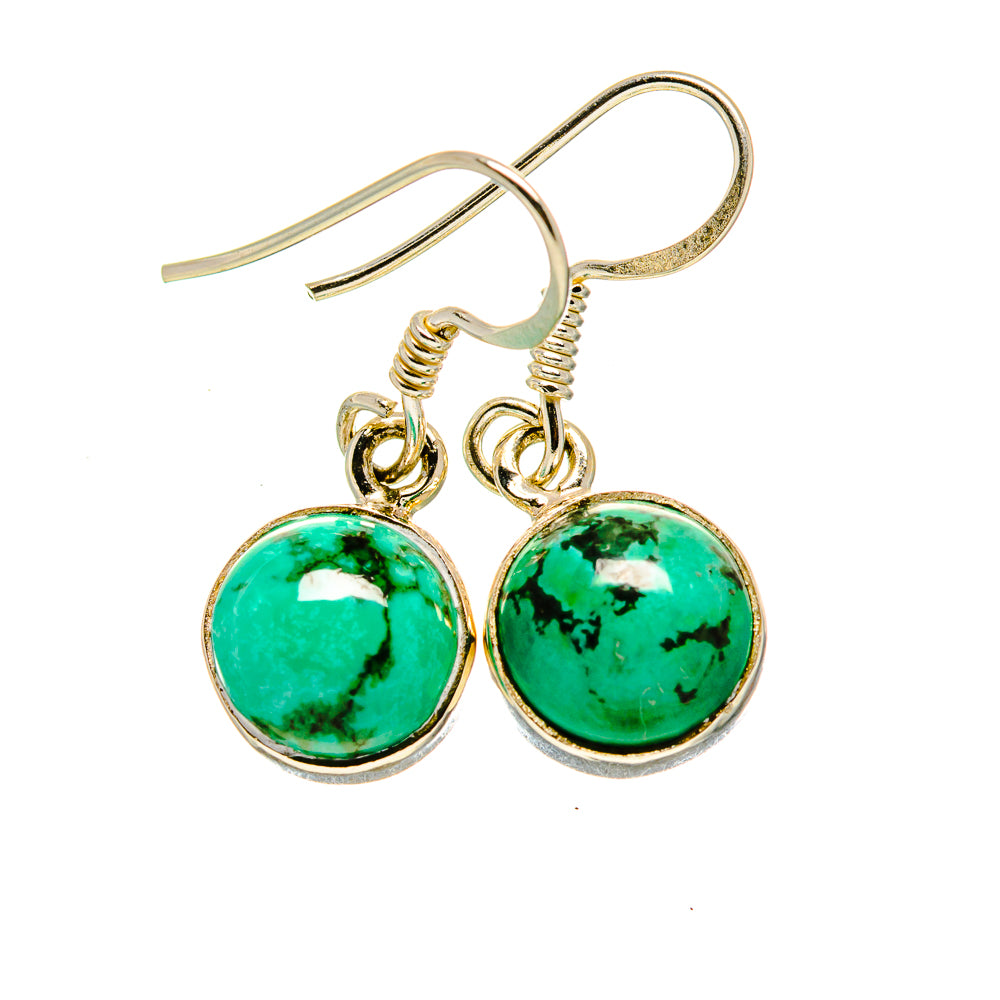 Tibetan Turquoise Earrings handcrafted by Anasilvercos - EARR412903
