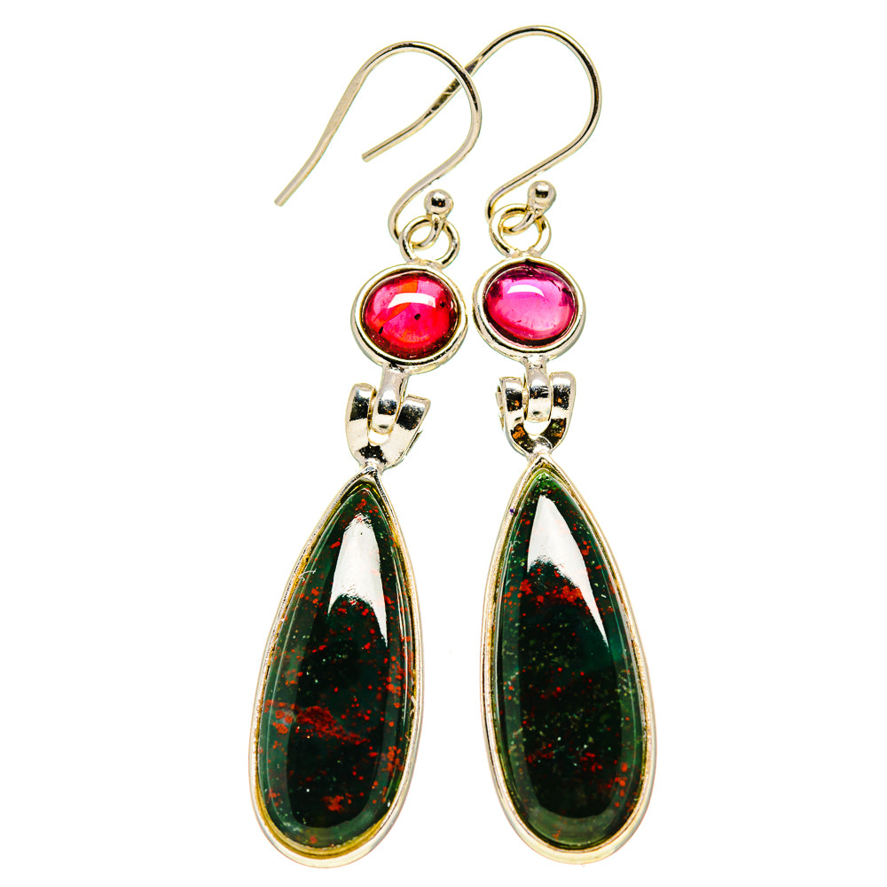 Bloodstone Earrings handcrafted by Anasilvercos - EARR412921