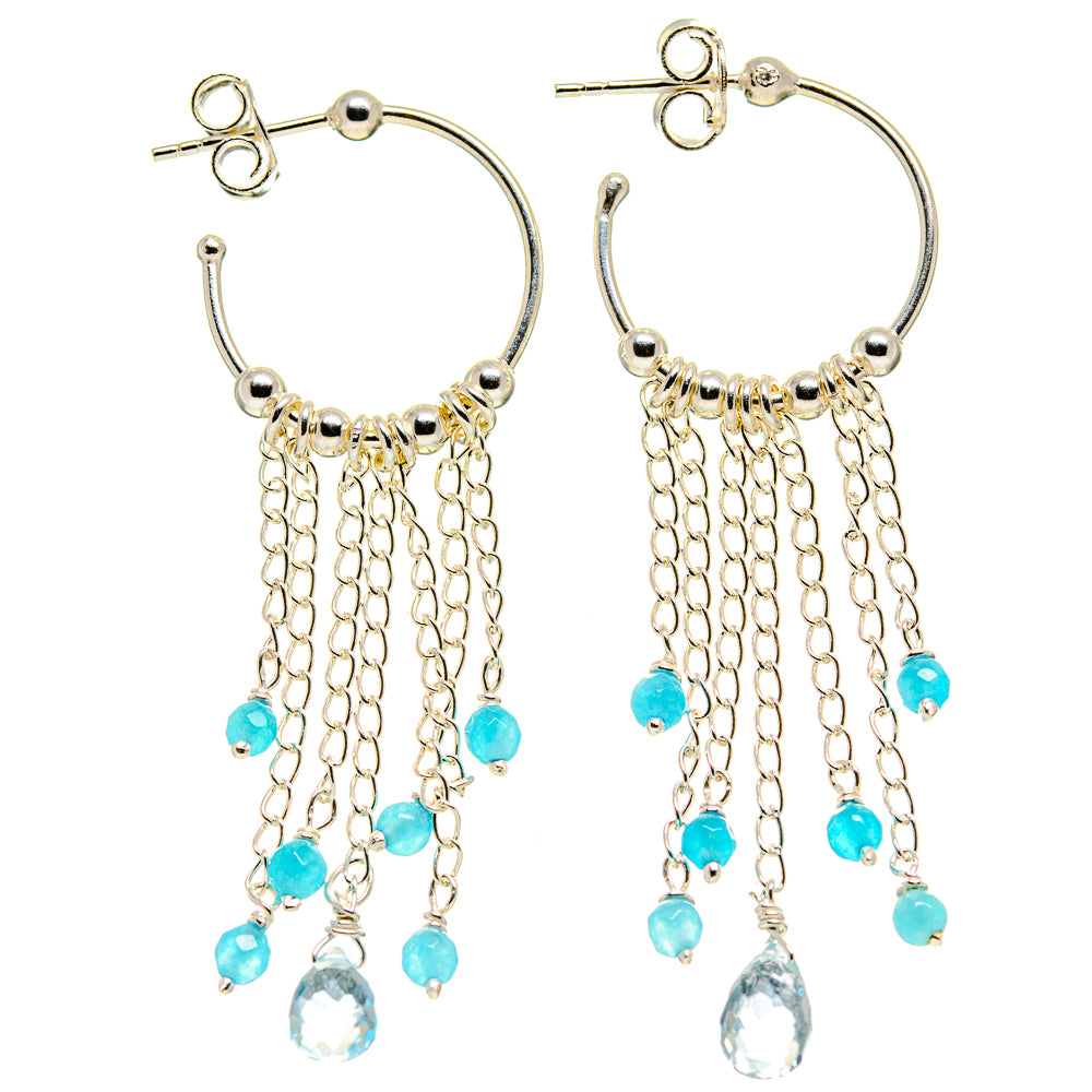 Blue Topaz Earrings handcrafted by Anasilvercos - EARR412925