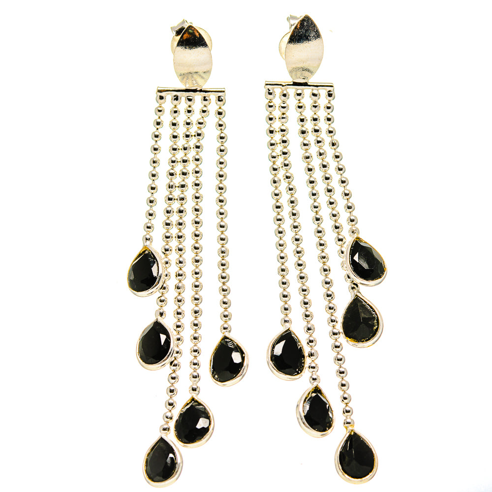 Black Onyx Earrings handcrafted by Anasilvercos - EARR412937