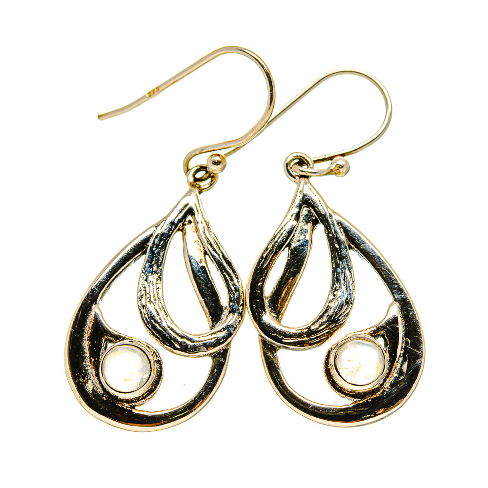 Rainbow Moonstone Earrings handcrafted by Anasilvercos - EARR412968