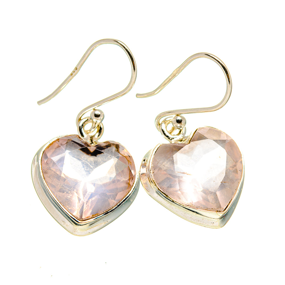Rose Quartz Earrings handcrafted by Anasilvercos - EARR412969