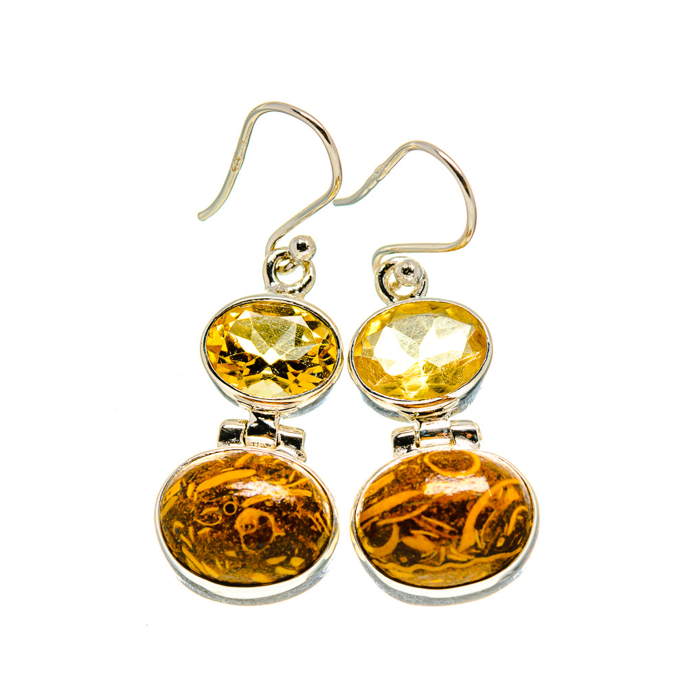 Chert Breccia Earrings handcrafted by Anasilvercos - EARR412971