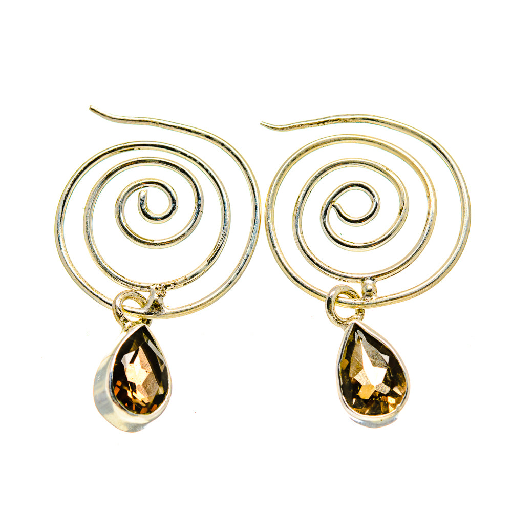 Smoky Quartz Earrings handcrafted by Anasilvercos - EARR413005