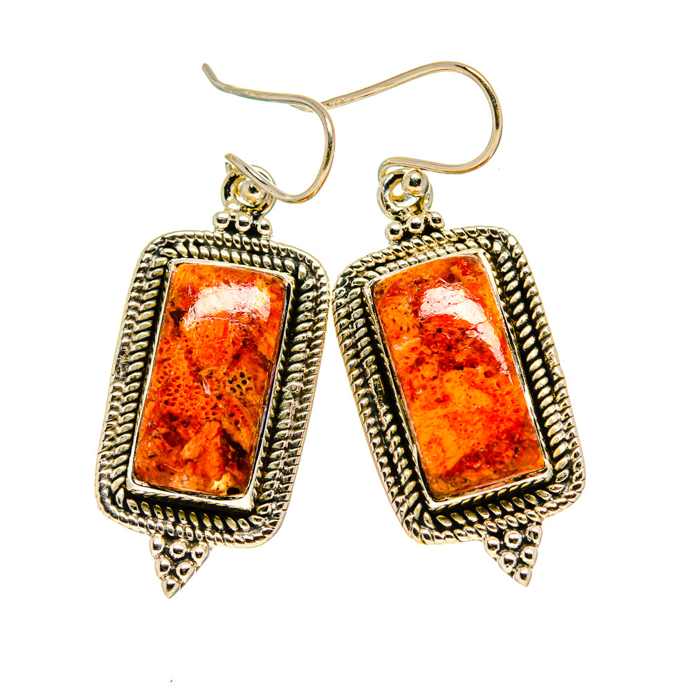 Sponge Coral Earrings handcrafted by Anasilvercos - EARR413007