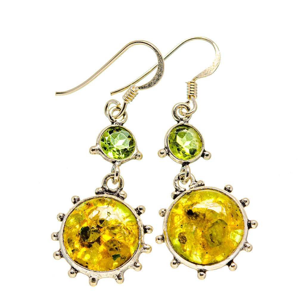 Green Tourmaline Earrings handcrafted by Anasilvercos - EARR413013