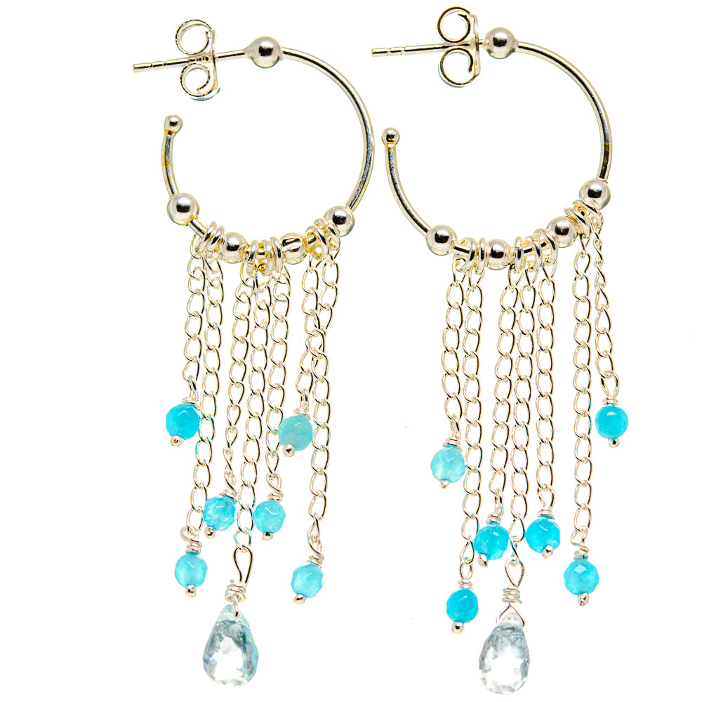 Blue Topaz Earrings handcrafted by Anasilvercos - EARR413016