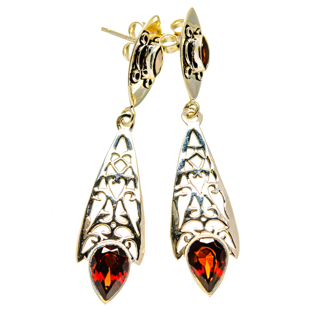 Garnet Earrings handcrafted by Anasilvercos - EARR413018