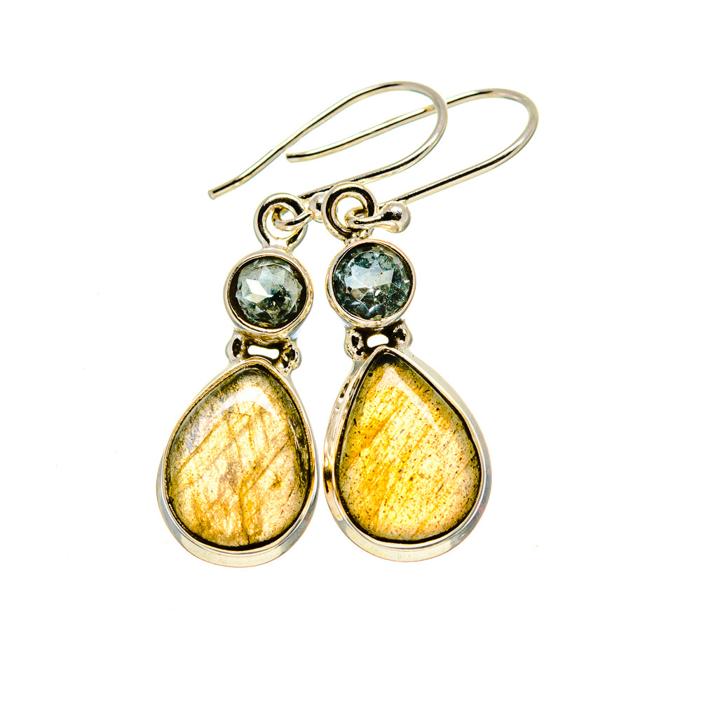 Labradorite Earrings handcrafted by Anasilvercos - EARR413038