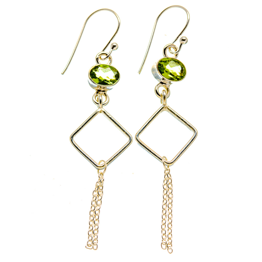 Peridot Earrings handcrafted by Anasilvercos - EARR413084