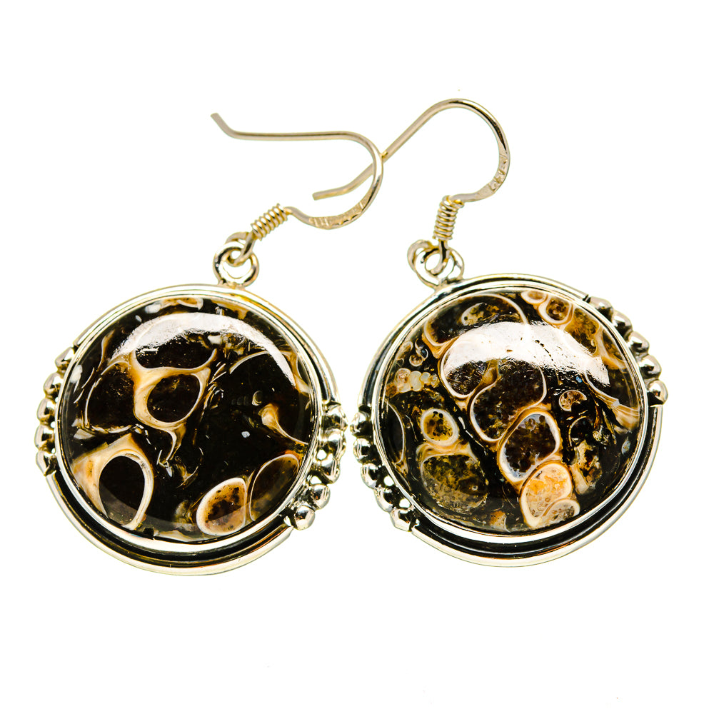 Turritella Agate Earrings handcrafted by Anasilvercos - EARR413088