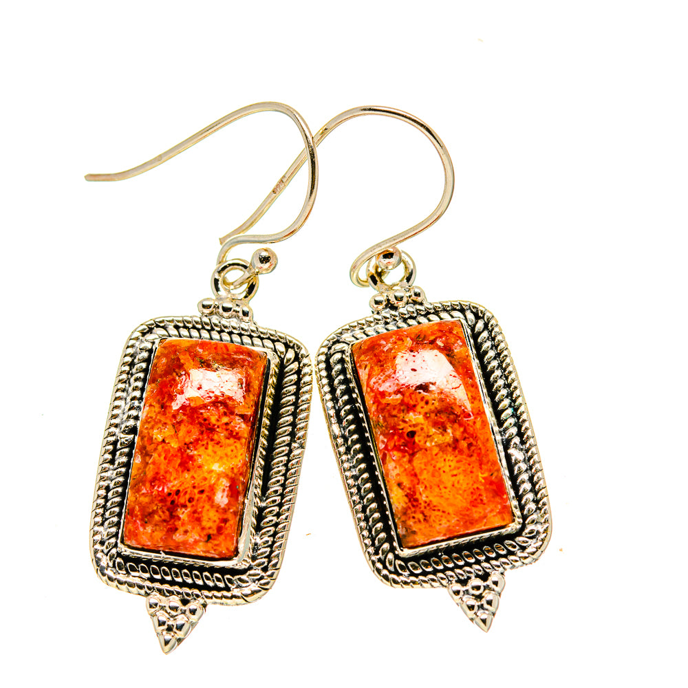 Sponge Coral Earrings handcrafted by Anasilvercos - EARR413093