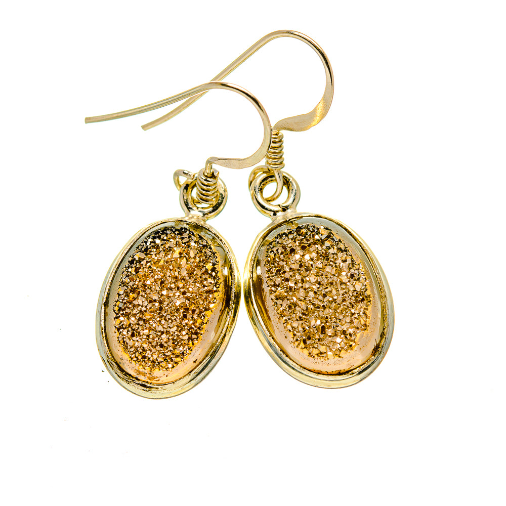 Metallic Druzy Earrings handcrafted by Anasilvercos - EARR413129