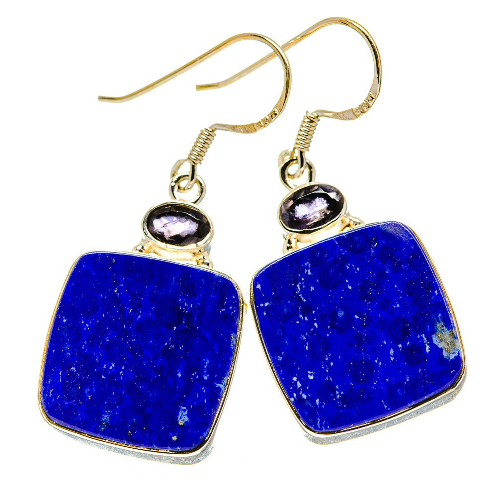 Lapis Lazuli Earrings handcrafted by Anasilvercos - EARR413139