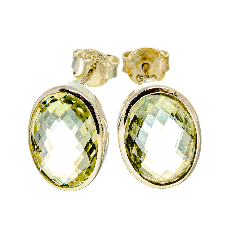 Green Amethyst Earrings handcrafted by Anasilvercos - EARR413163