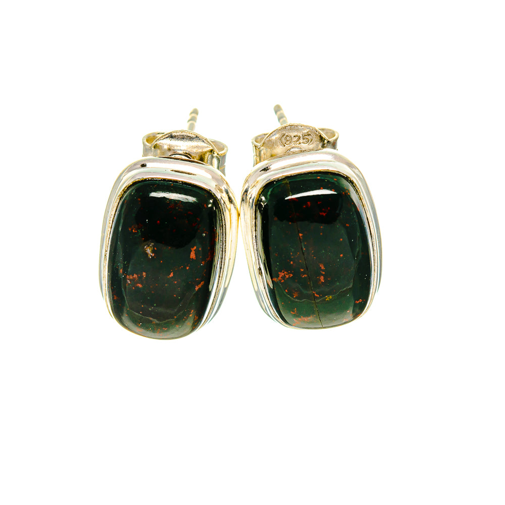 Bloodstone Earrings handcrafted by Anasilvercos - EARR413180