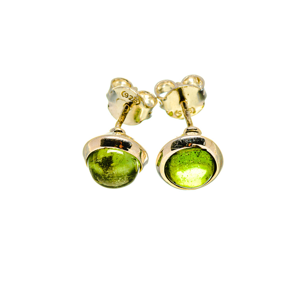 Green Tourmaline Earrings handcrafted by Anasilvercos - EARR413188
