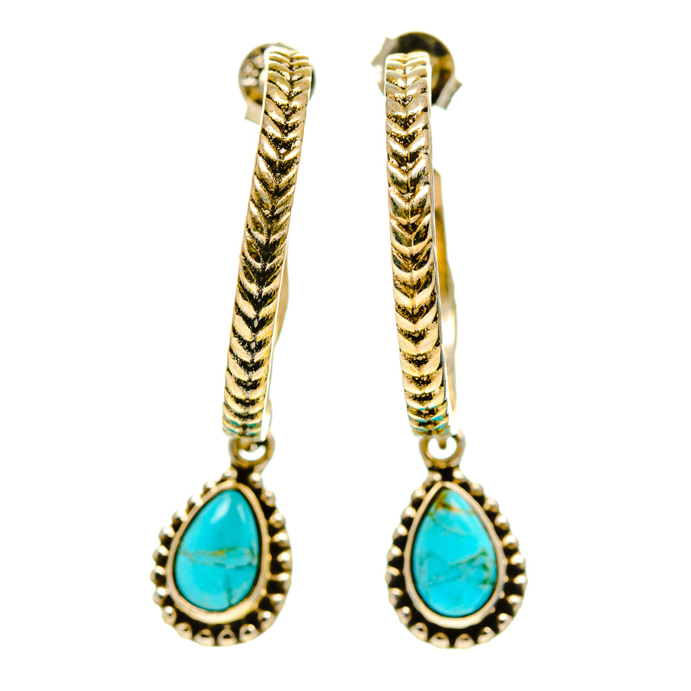 Arizona Turquoise Earrings handcrafted by Anasilvercos - EARR413189