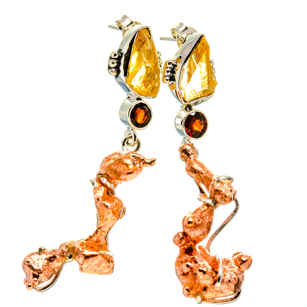 Splash Copper Earrings handcrafted by Anasilvercos - EARR413190