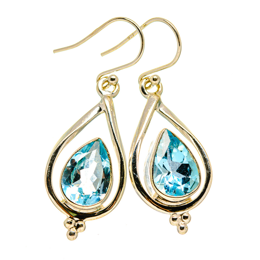 Blue Topaz Earrings handcrafted by Anasilvercos - EARR413199