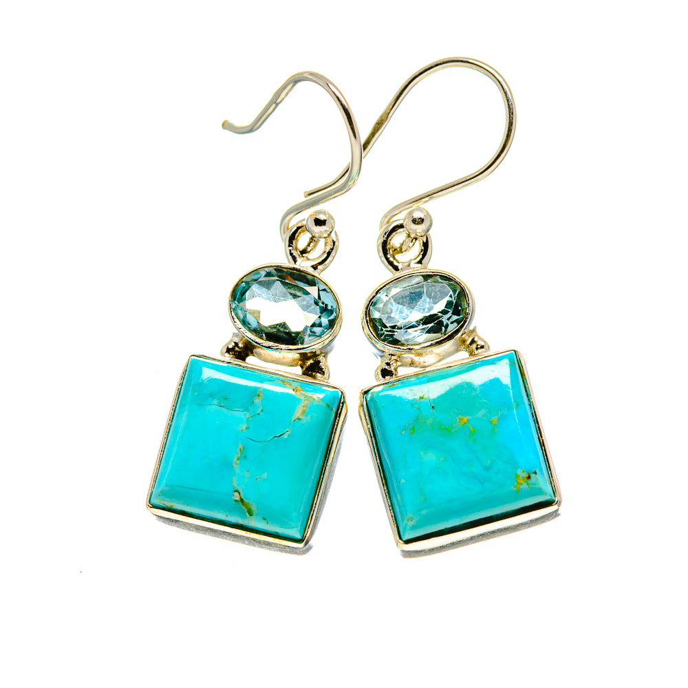 Arizona Turquoise Earrings handcrafted by Anasilvercos - EARR413202