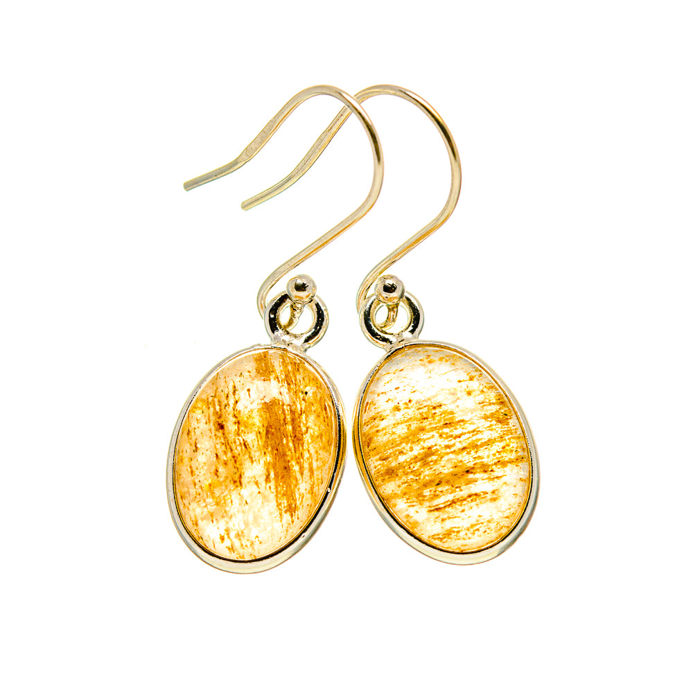 Rutilated Quartz Earrings handcrafted by Anasilvercos - EARR413207